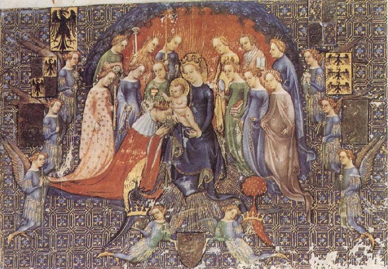 Michelino da Besozzo The Christ Child crowns the Duke china oil painting image